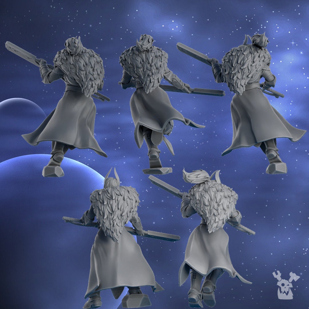 Moon Blades (Set of 5) by DakkaDakka Miniatures - Grimdark Future | Adepta Sororitas | Silence | Battle Angels | Gothic Nuns |