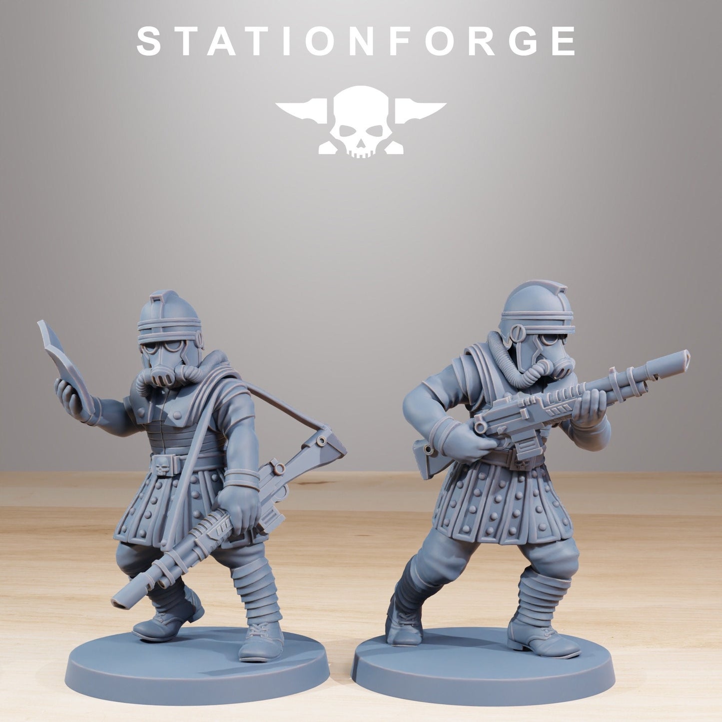 GrimGuard Vexilatio (Set of 12) + Base(s) by Station Forge Miniatures - Grimdark Future | Astra Militarum | Imperial Guard | Death Division