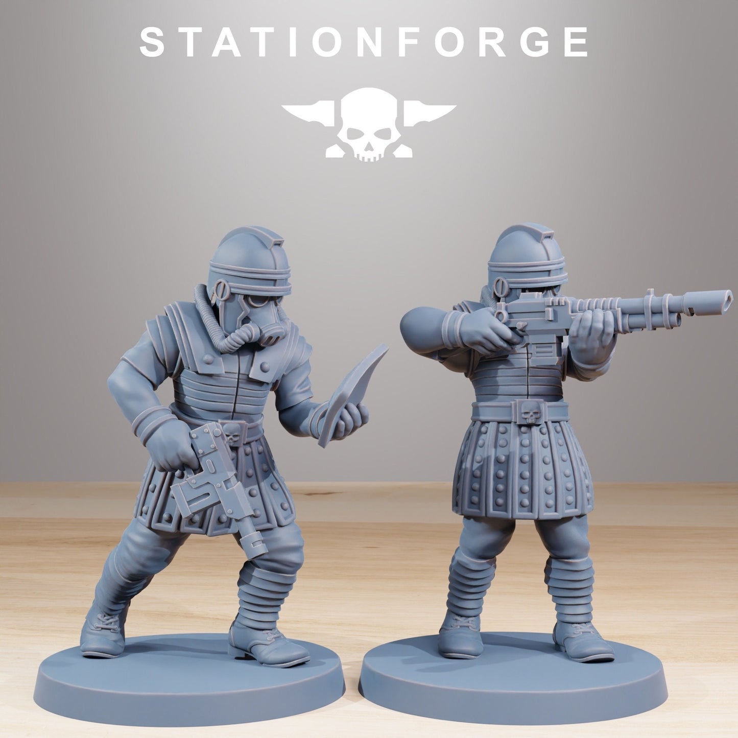 GrimGuard Vexilatio (Set of 12) + Base(s) by Station Forge Miniatures - Grimdark Future | Astra Militarum | Imperial Guard | Death Division