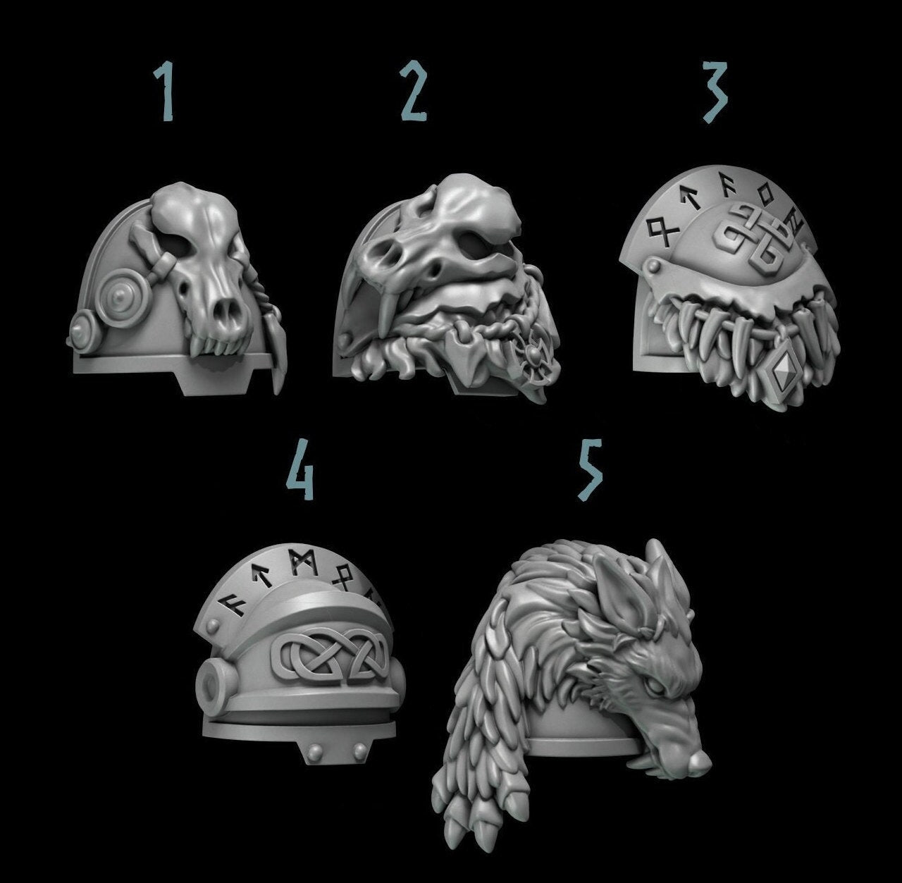 Primal Beasts Wolves [Shoulders #1] Elite Upgrade Kit (Set of 5)