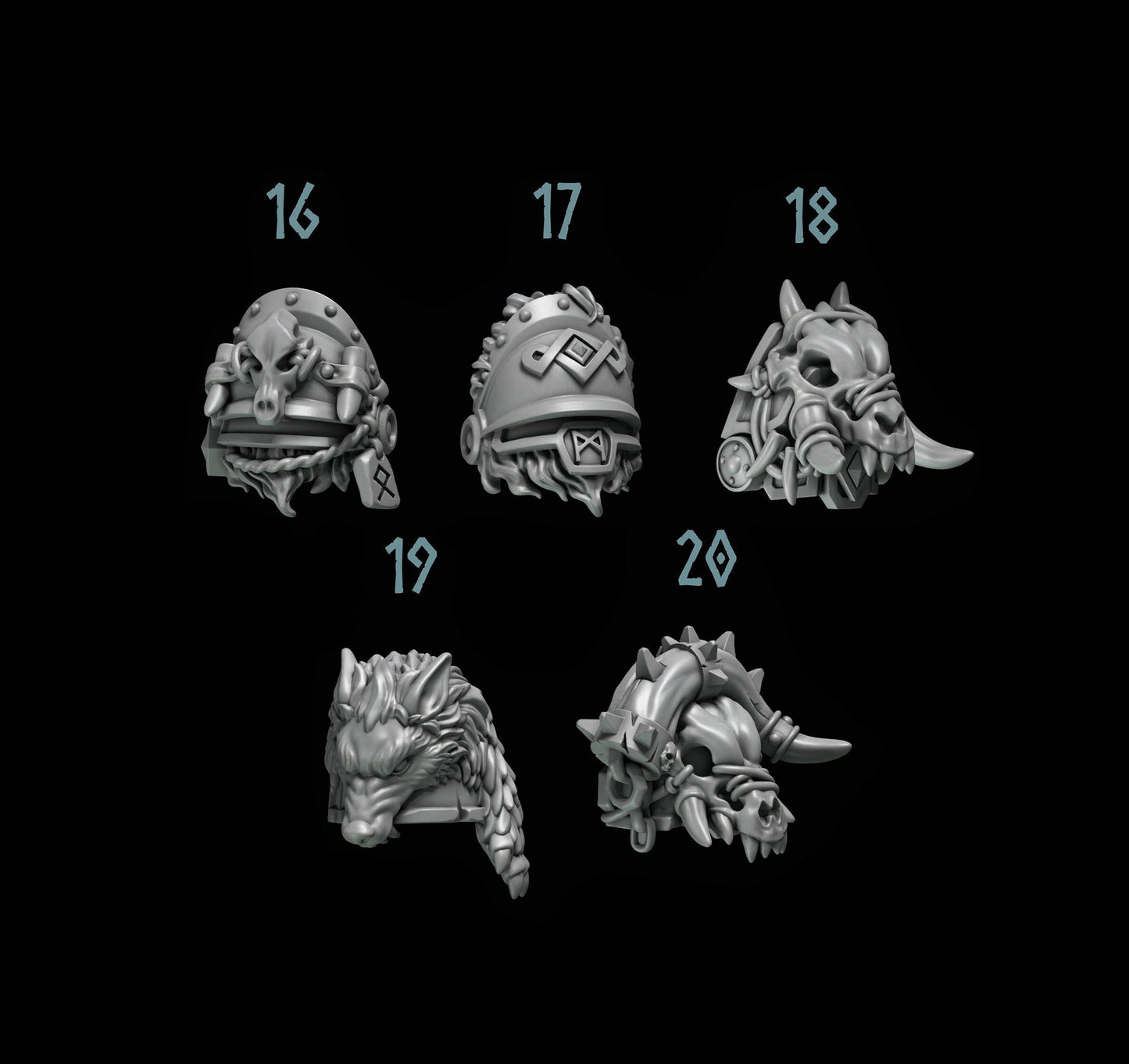 Primal Beasts Wolves [Shoulderpads #4] Elite Upgrade Kit (Set of 5)