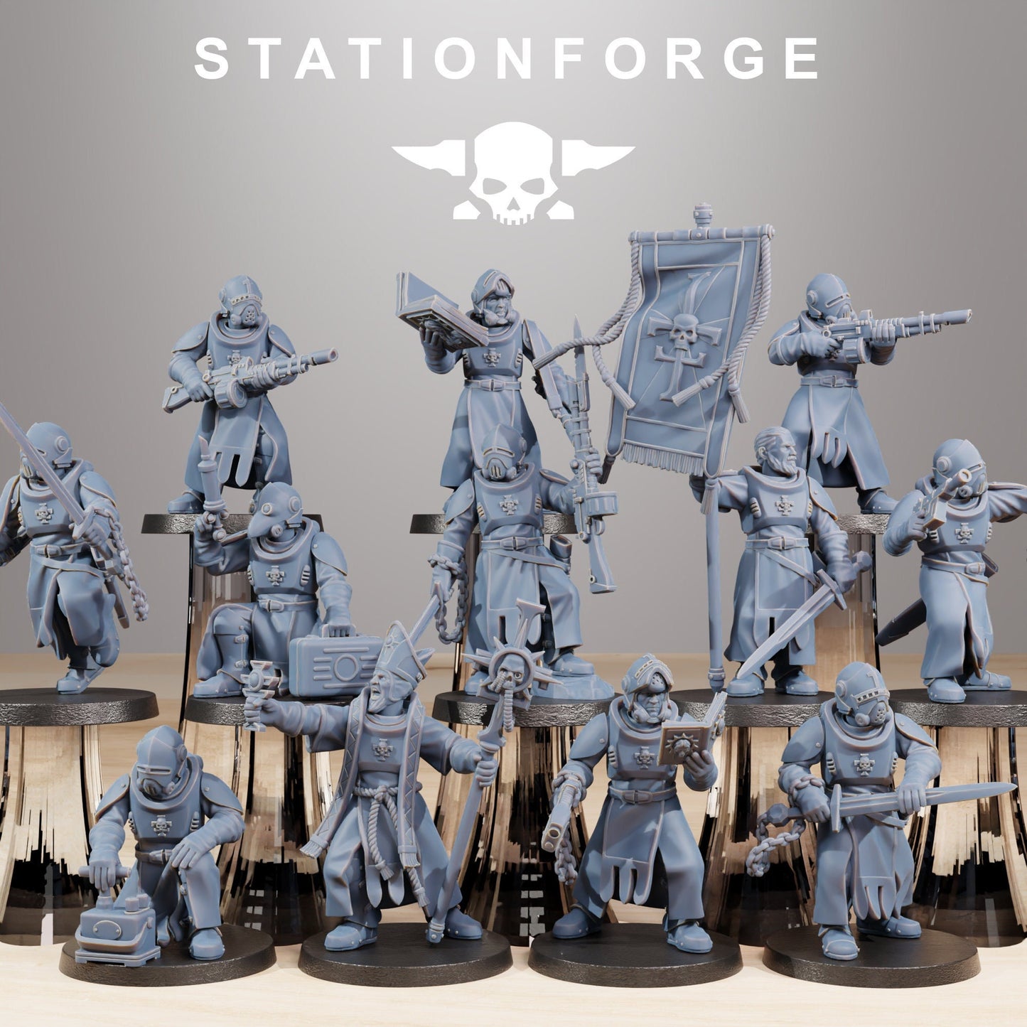 RoyalGuard Templars (Set of 12) | High Detail 8K Resolution 3D Print | Grimdark Future Fantasy | by StationForge