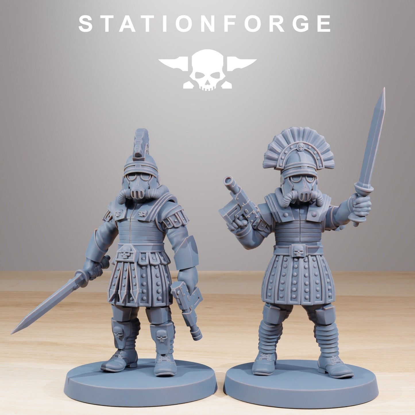 GrimGuard Vexilatio (Set of 12) + Base(s) by Station Forge Miniatures - Grimdark Future | Astra Militarum | Imperial Guard | Death Division
