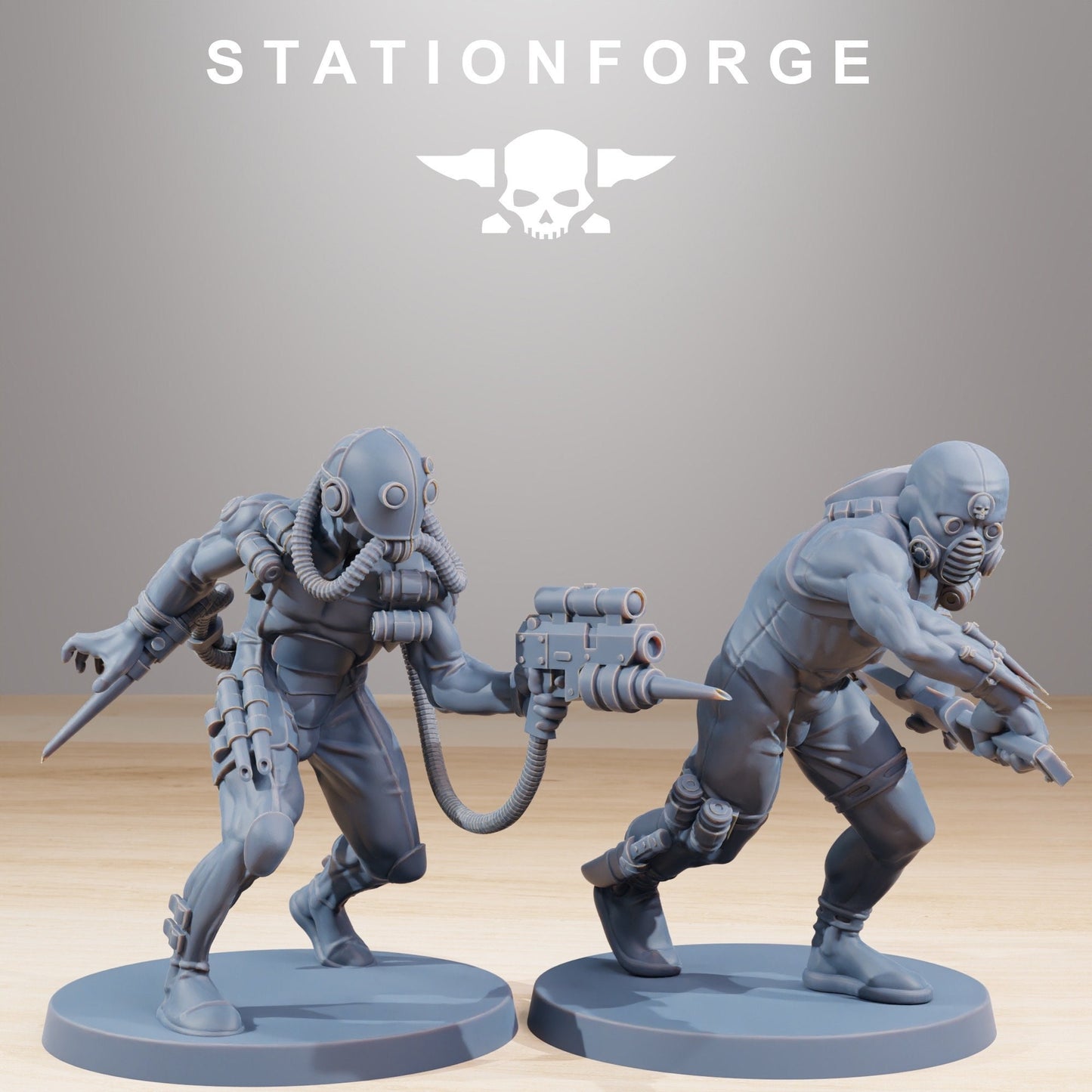 Grim Guard Bounty Hunters (Set of 10) + Base(s) 16K | 12K UHD Prints by Station Forge Miniatures