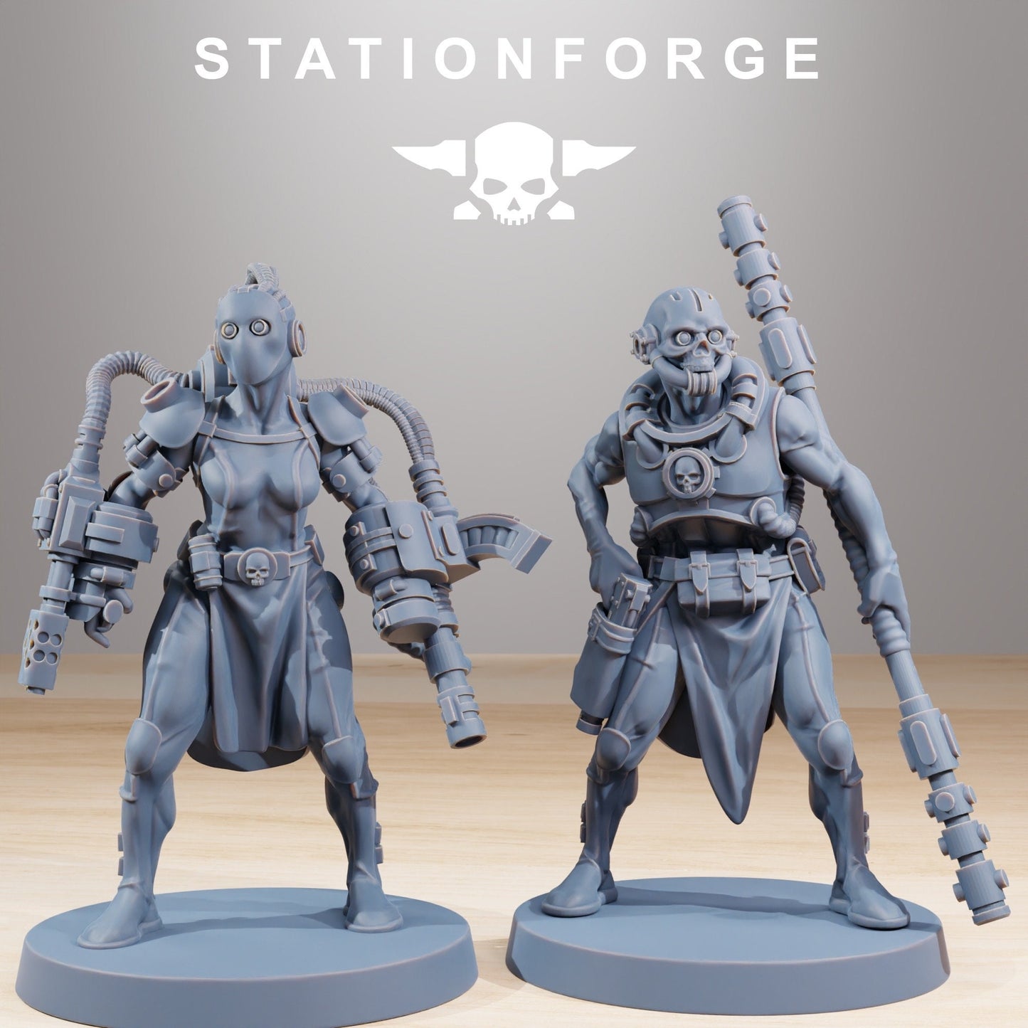 Grim Guard Bounty Hunters (Set of 10) + Base(s) 16K | 12K UHD Prints by Station Forge Miniatures