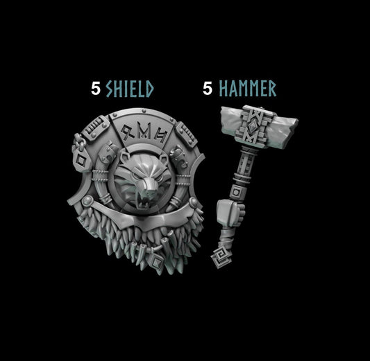 Primal Beasts Bear [Shield & Hammer] Elite Upgrade Kit (Set of 10)