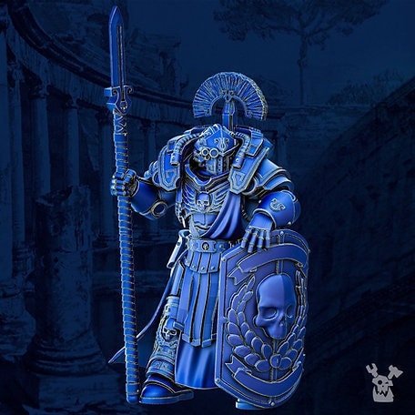 Legio Prima Victrix - Agamemnon the Cohorte Commander by DakkaDakka Miniatures - Grimdark | Sci-fi Future | Ultra Space | Marine Warriors