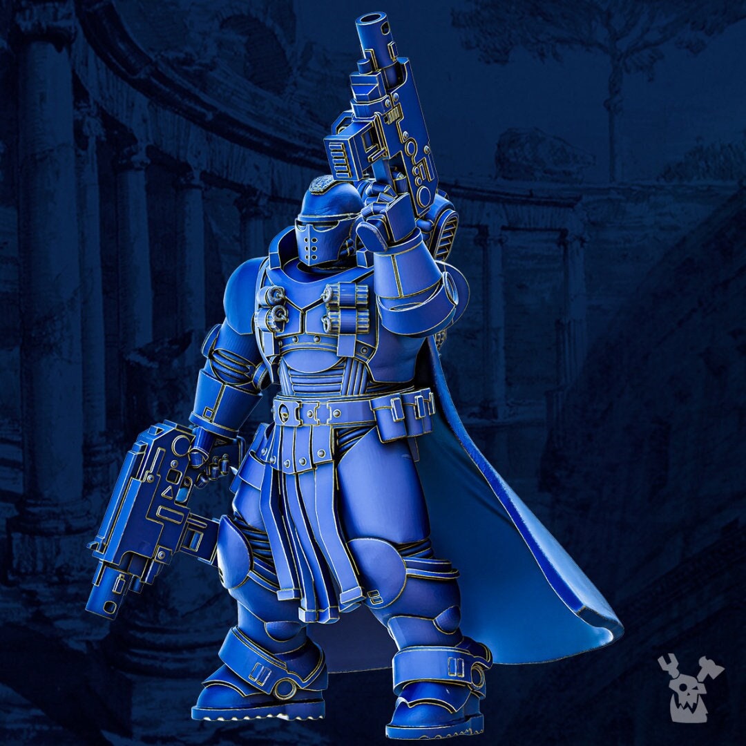 Legio Prima Victrix - Tacet Vestiga Lieutenant by DakkaDakka Miniatures - Grimdark | Sci-fi Future | Ultra Space | Marine Warriors