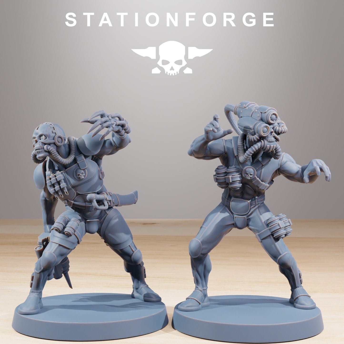 Grim Guard Bounty Hunters (Set of 10) + Base(s) 16K | 12K UHD Prints by Station Forge Miniatures