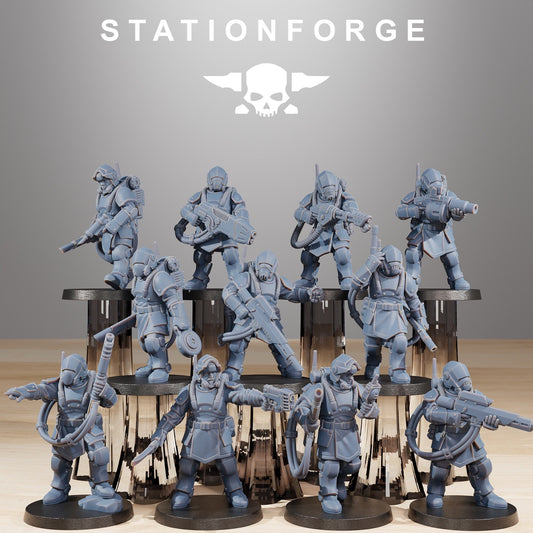 RoyalGuard Commandos (Set of 10) | High Detail 8K Resolution 3D Print | Grimdark Future Fantasy | by StationForge