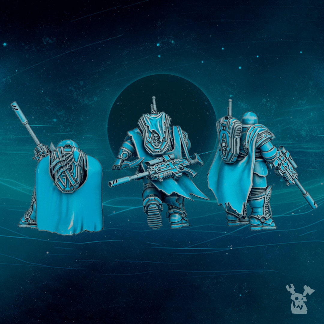 Scylla Dragon Hunters (Set of 3) by DakkaDakka Miniatures - Grimdark | Sci-fi Future | Ultra Space | Warrior Marines | Chaos Traitor | Alpha