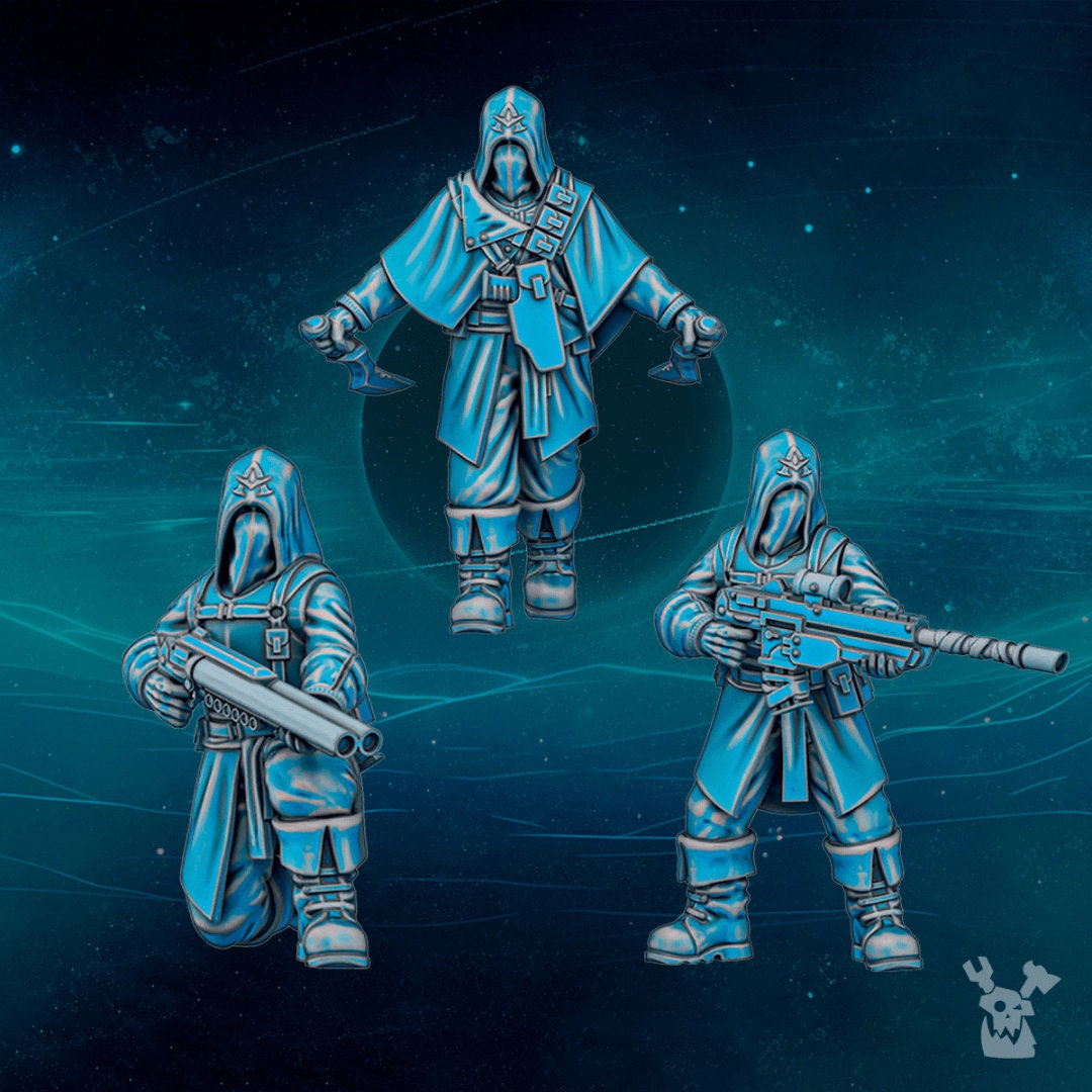 Scylla Cultists (Set of 11) + Base(s) by DakkaDakka Miniatures - Grimdark | Sci-fi Future | Marines | Alpha Chaos Traitors