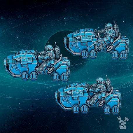 Scylla Bike Squad (Set of 3) by DakkaDakka Miniatures - Grimdark | Sci-fi Future | Ultra Space | Warrior Marines | Chaos Traitor | Alpha