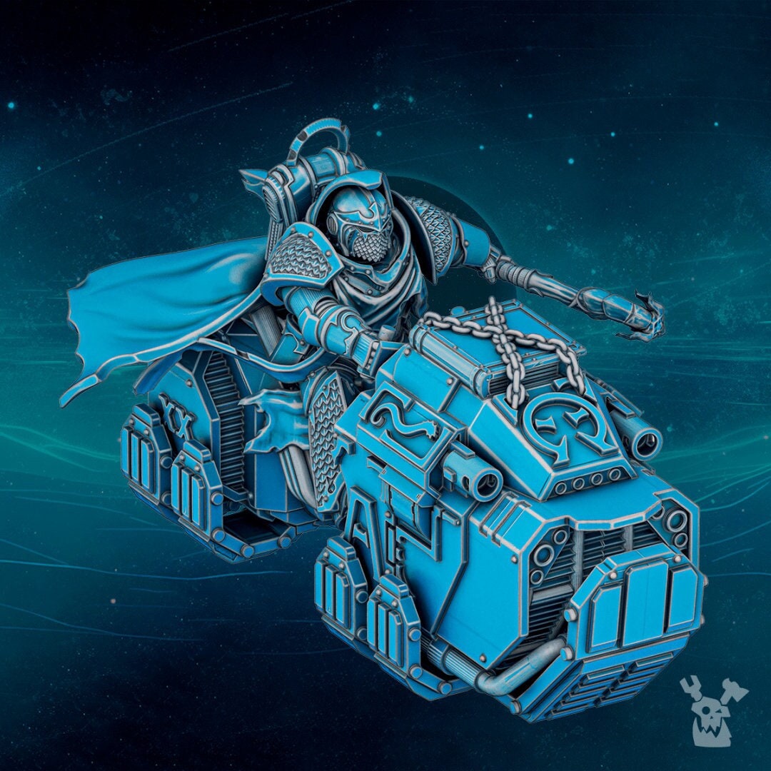 Scylla Mage on Bike by DakkaDakka Miniatures - Grimdark | Sci-fi Future | Ultra Space | Warrior Marines | Chaos Traitor | Alpha Omega