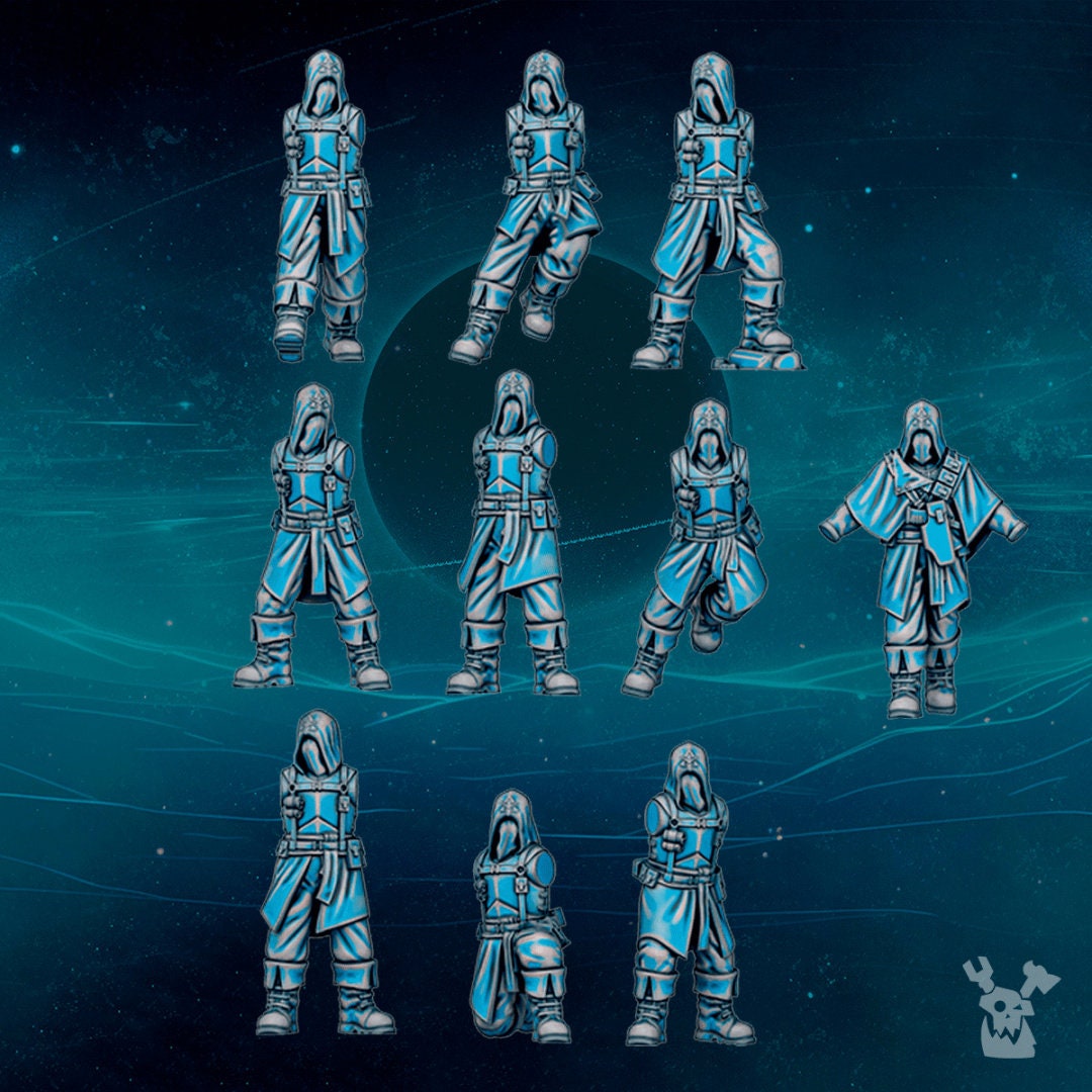 Scylla Cultists (Set of 11) + Base(s) by DakkaDakka Miniatures - Grimdark | Sci-fi Future | Marines | Alpha Chaos Traitors