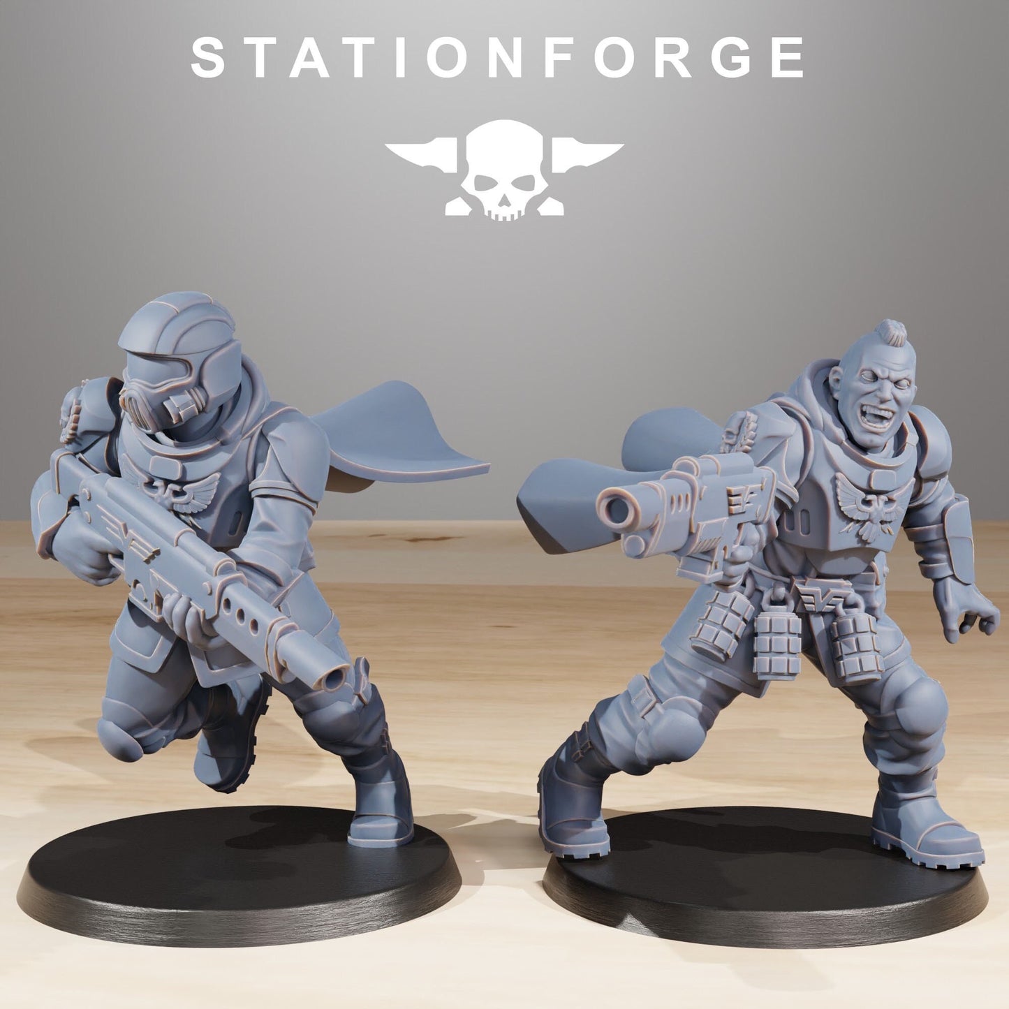 Vaskar Freedom Fighters (Set of 10) 12K | 16K UHD by StationForge Miniatures - Grimdark | Imperial Guard | Death Division | Imperium of Man