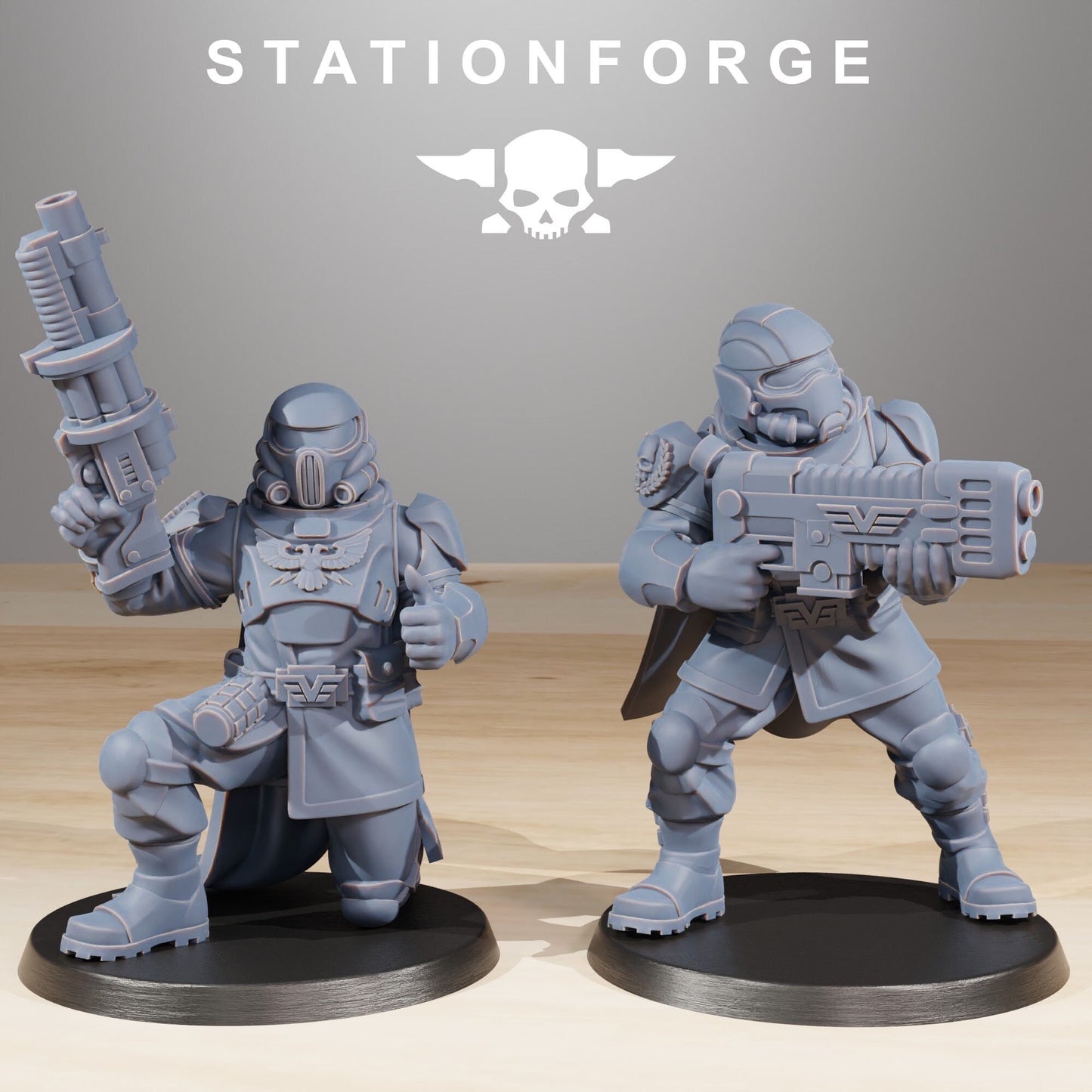 Vaskar Freedom Fighters (Set of 10) 12K | 16K UHD by StationForge Miniatures - Grimdark | Imperial Guard | Death Division | Imperium of Man