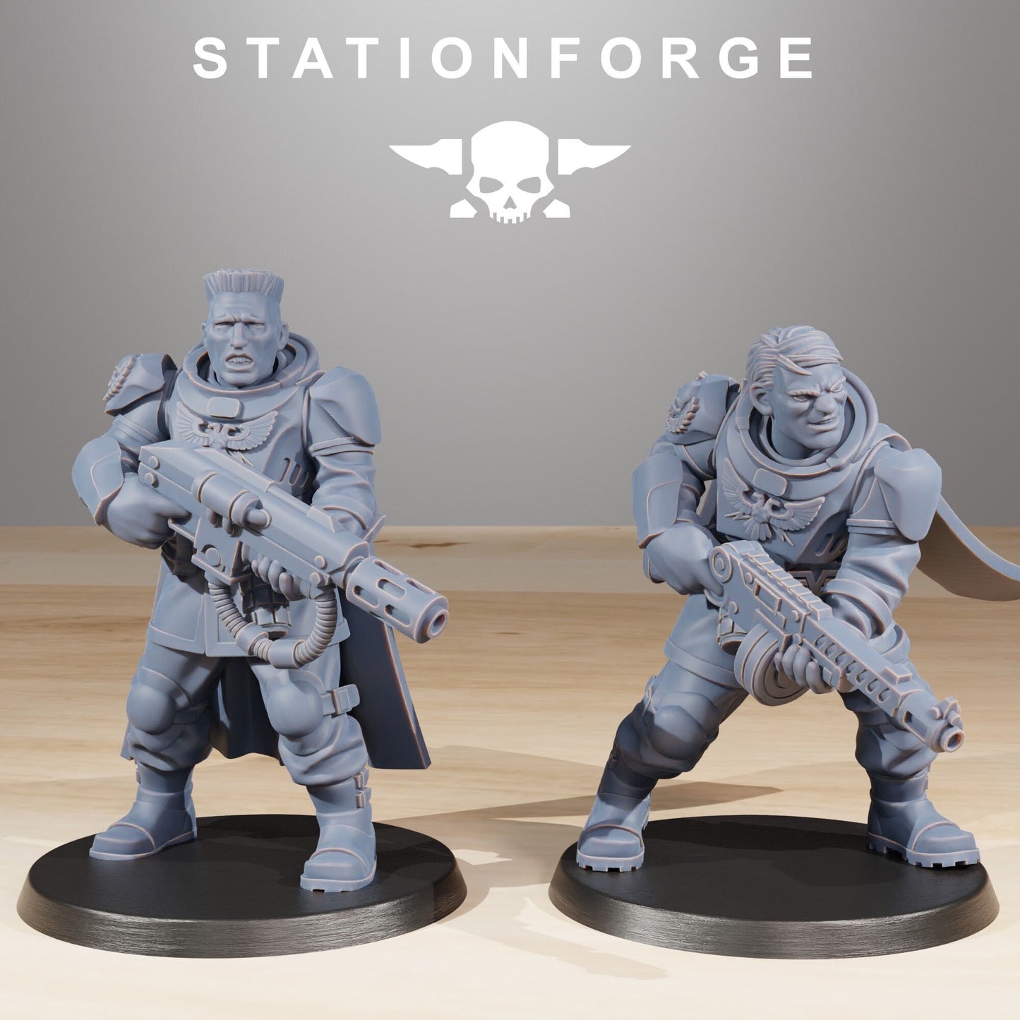 Vaskar Freedom Fighters (Set of 10) 12K | 16K UHD by StationForge Miniatures - Grimdark | Imperial Guard | Death Division | Imperium of Man