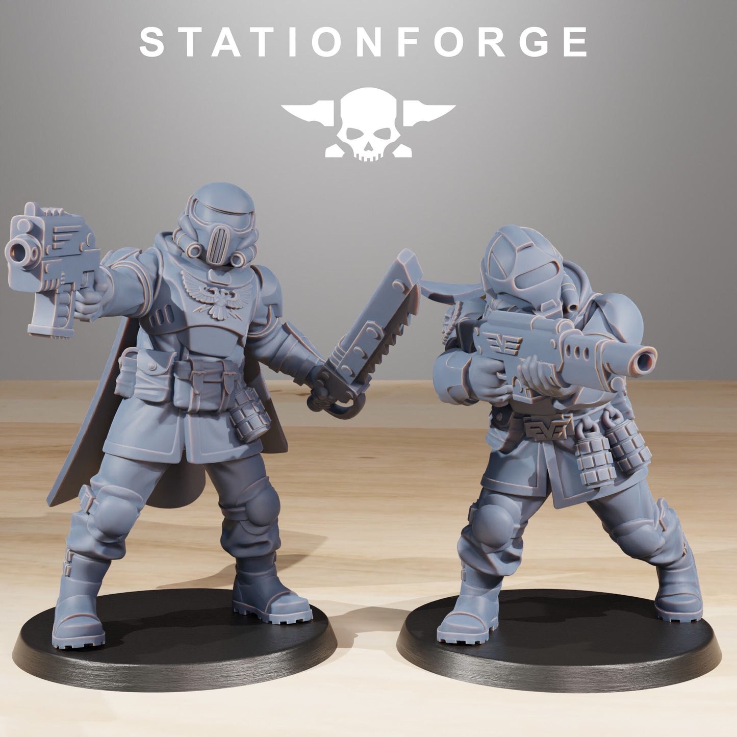 Vaskar Freedom Fighters (Set of 10) 12K | 16K UHD by StationForge Miniatures - Grimdark | Imperial Guard | Death Division | Imperium of Man