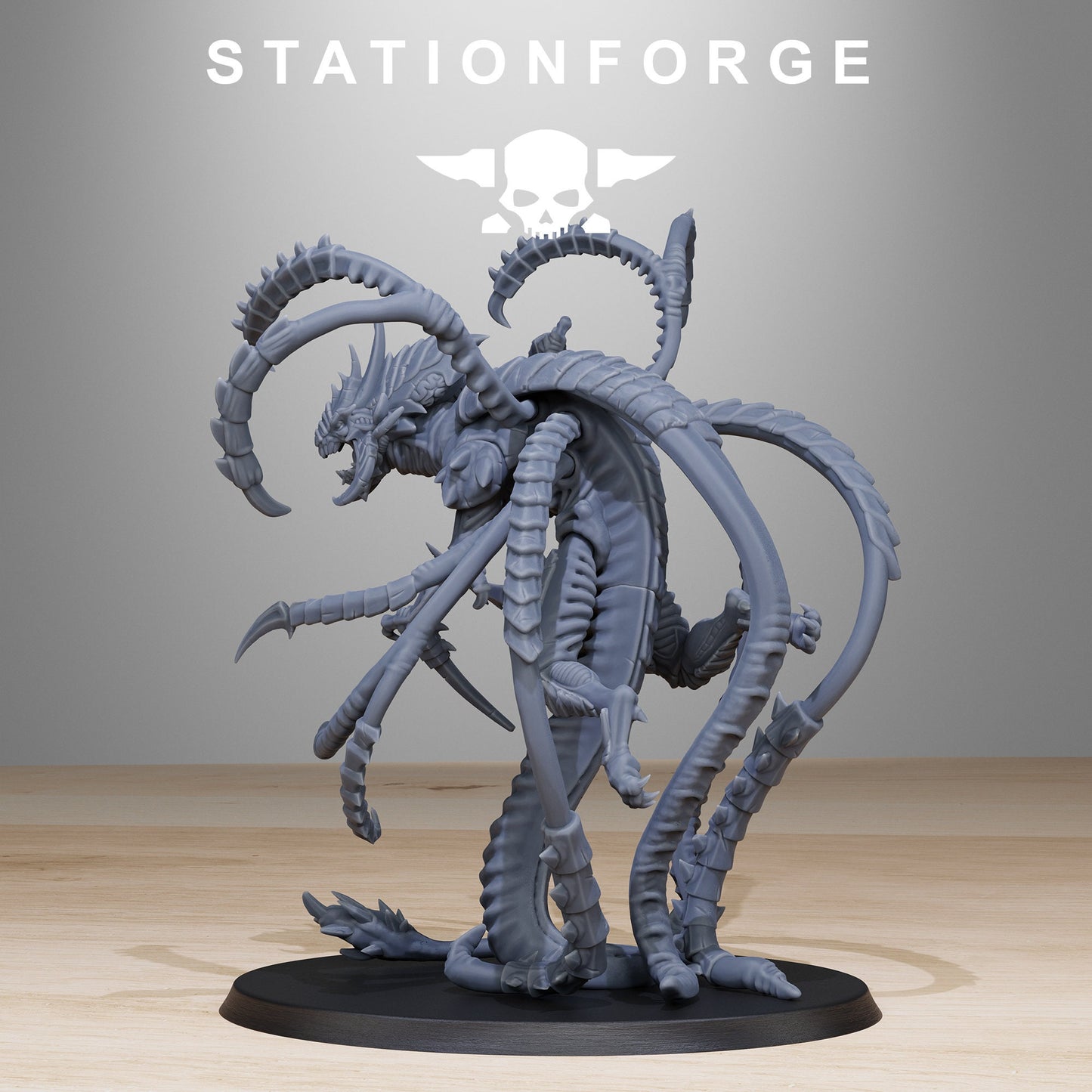 Xenarid Assassin 12K | 16K UHD by StationForge Miniatures - | Grimdark | Xenos | Alien | Neuro | Psyker | Synapse | Shadows In the Warp
