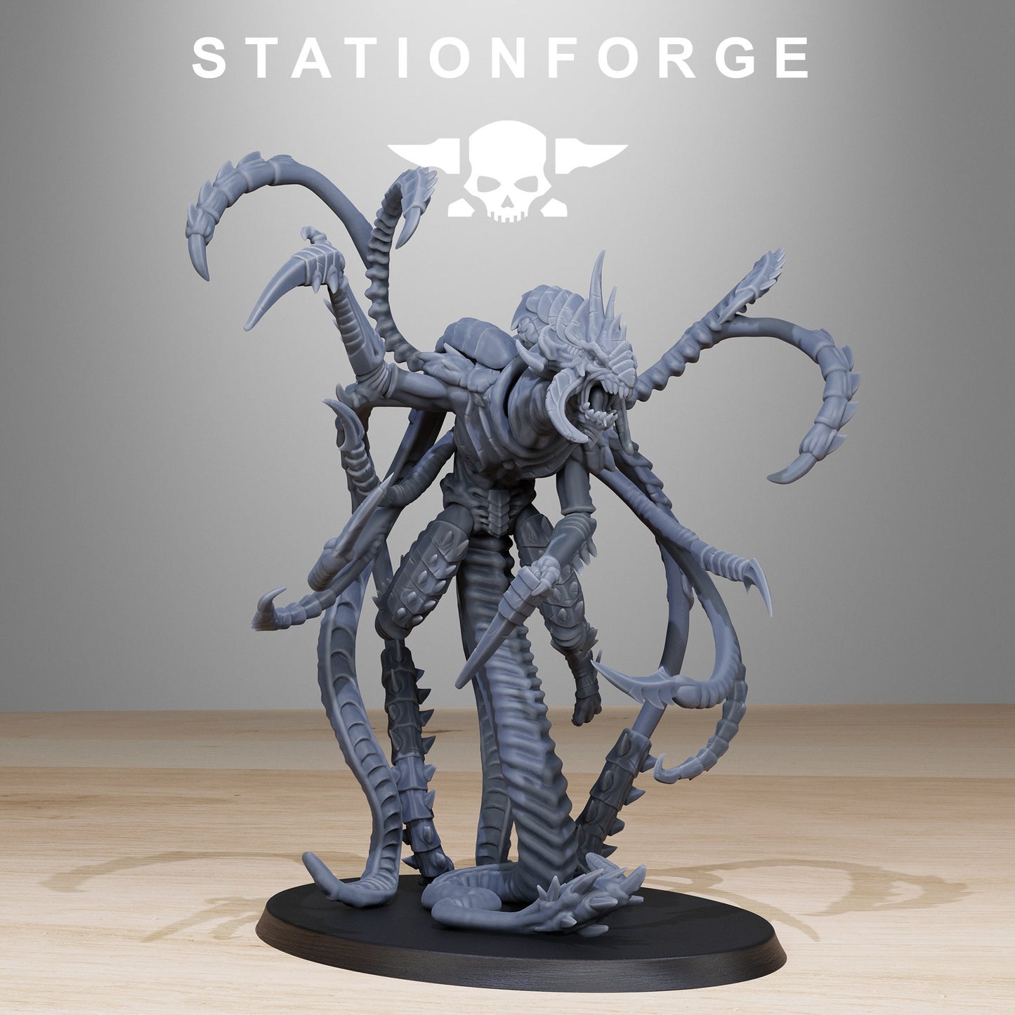 Xenarid Assassin 12K | 16K UHD by StationForge Miniatures - | Grimdark | Xenos | Alien | Neuro | Psyker | Synapse | Shadows In the Warp