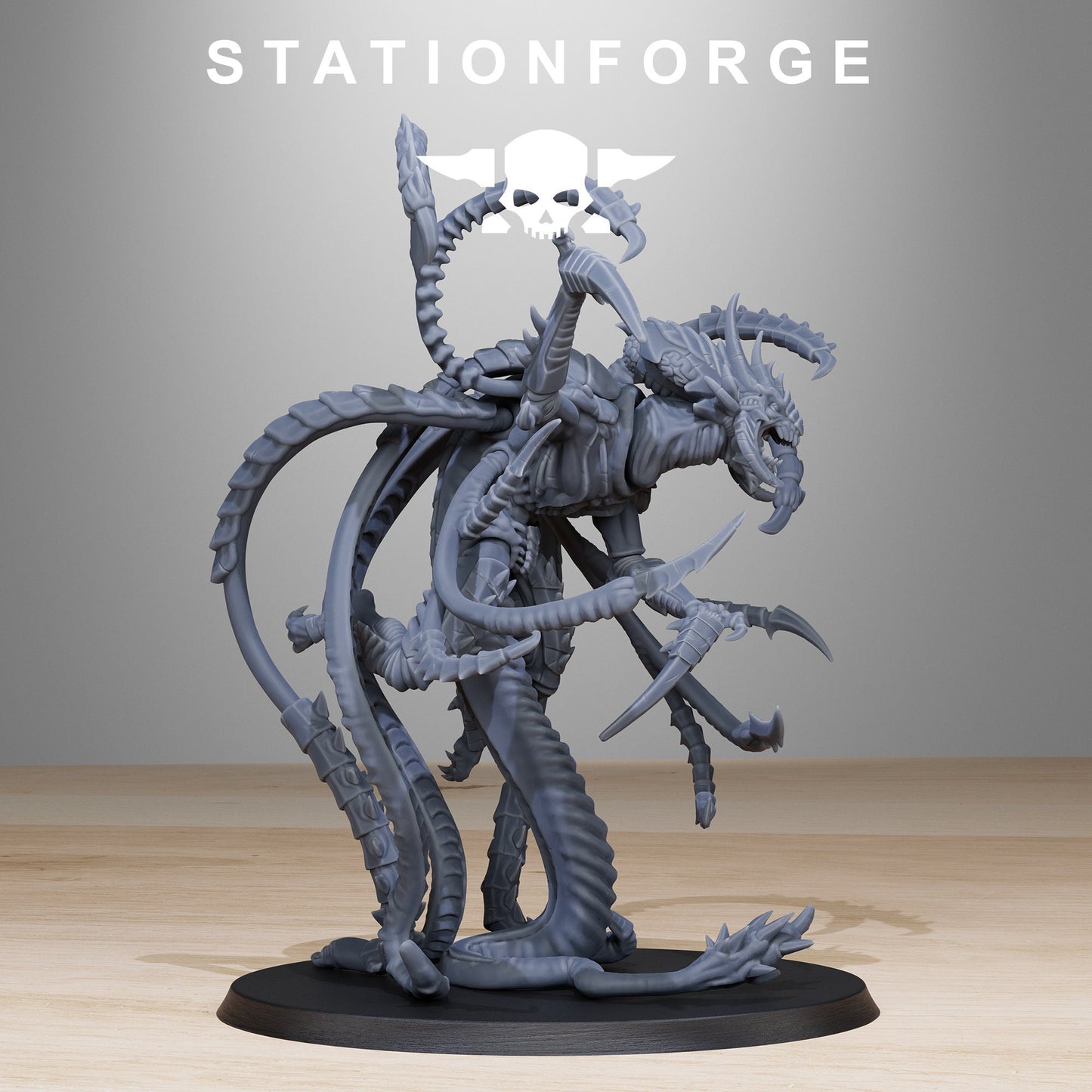 Xenarid Assassin 12K | 16K UHD by StationForge Miniatures - | Grimdark | Xenos | Alien | Neuro | Psyker | Synapse | Shadows In the Warp