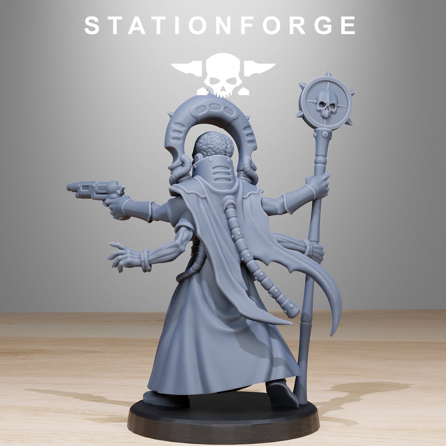 Xentari Cultist 12K | 16K UHD by StationForge Miniatures - | Grimdark | Xenos | Alien | Neuro | Psyker | Synapse | Shadows In the Warp