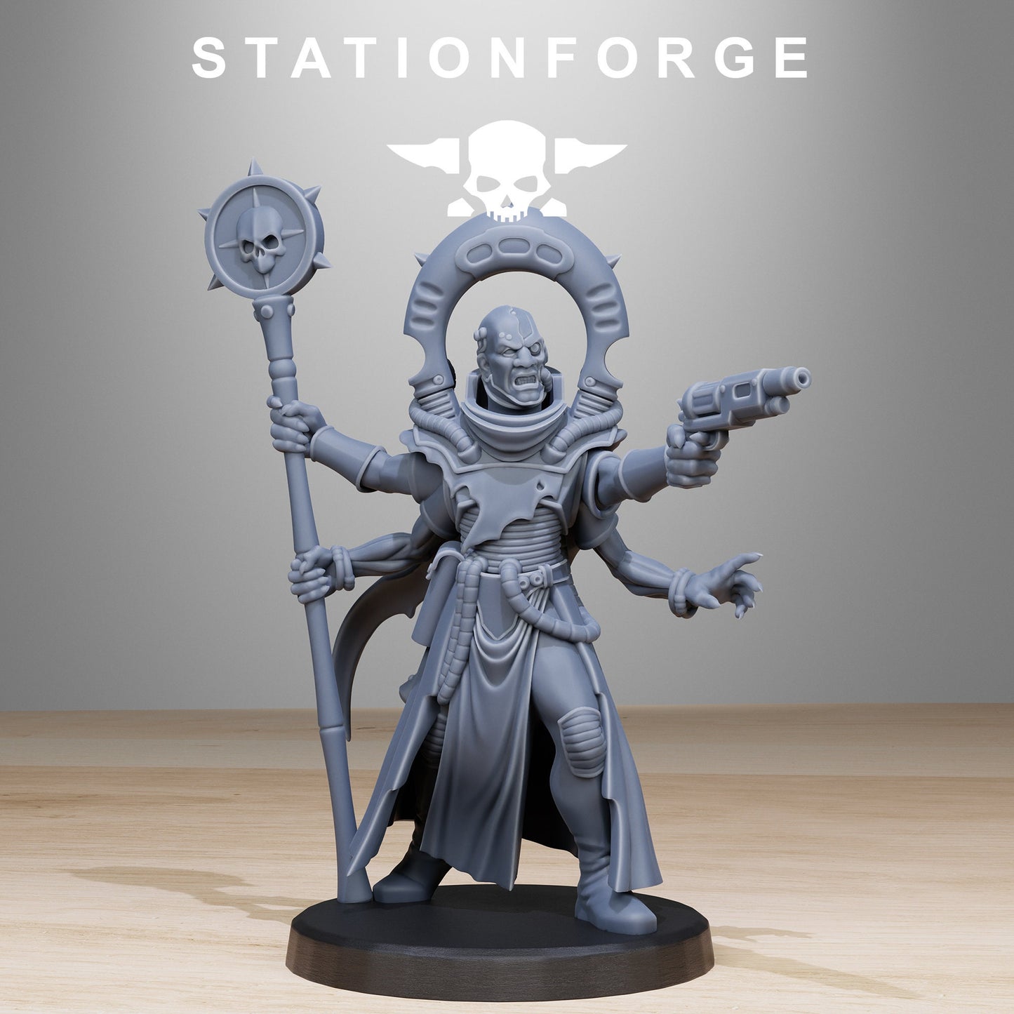 Xentari Cultist 12K | 16K UHD by StationForge Miniatures - | Grimdark | Xenos | Alien | Neuro | Psyker | Synapse | Shadows In the Warp