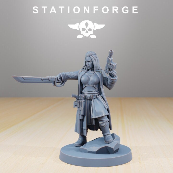 National Guard The Duchess + Base(s) 16K | 12K UHD Prints by Station Forge Miniatures