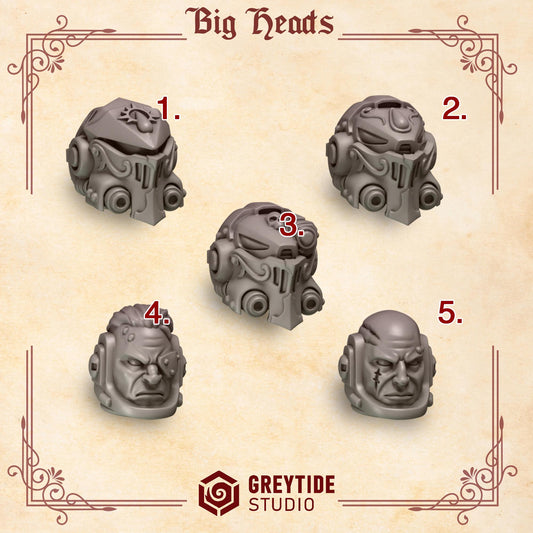 Crimson Lords Termi Heads (Set of 5) [Greytide Studio]