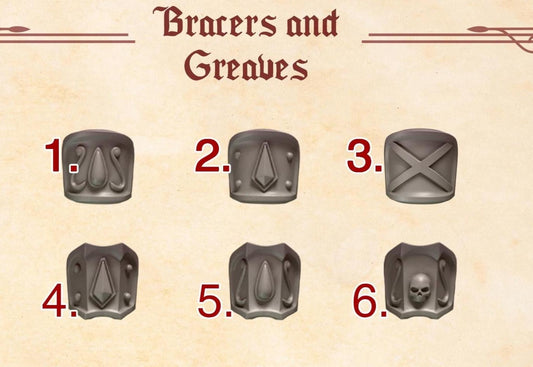 Crimson Lords Bracers (Set of 6) [Greytide Studio]