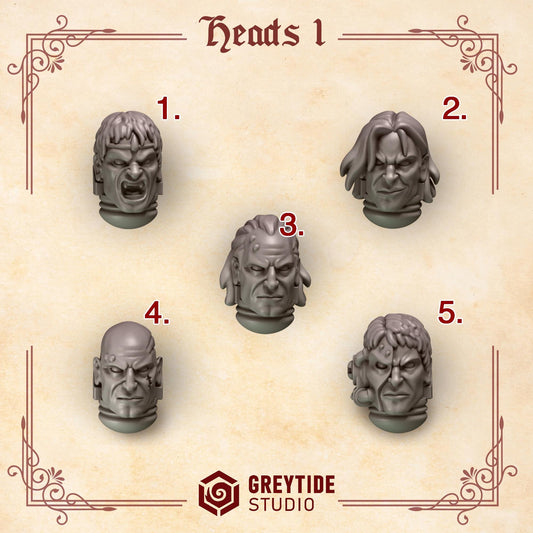 Crimson Lords Heads Ver.1 (Set of 5) [Greytide Studio]