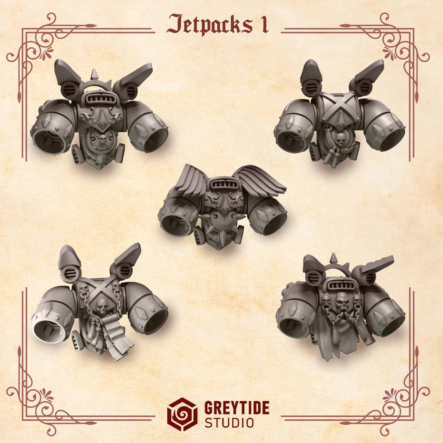 Crimson Lords Jetpacks (Set of 5) [Greytide Studio]