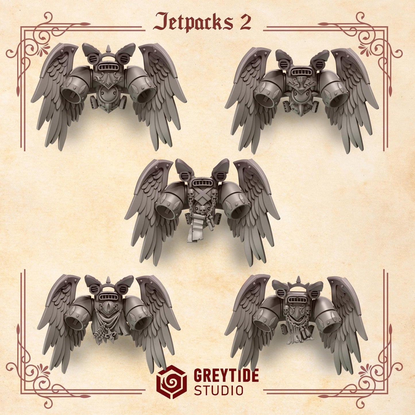 Crimson Lords Jetpacks Falcon Wings (Set of 5) [Greytide Studio]