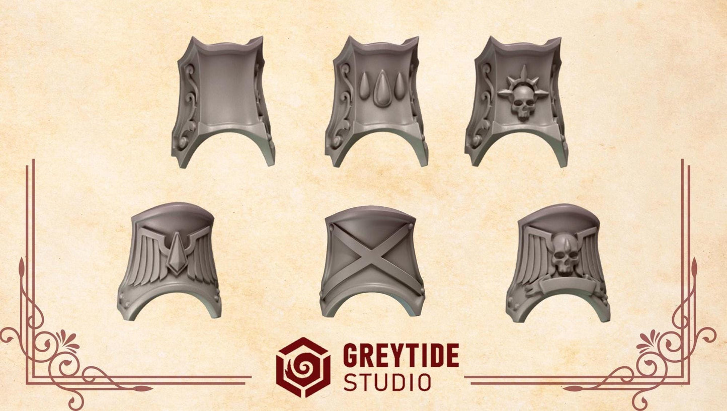 Crimson Lords Greaves (Set of 6) [Greytide Studio]