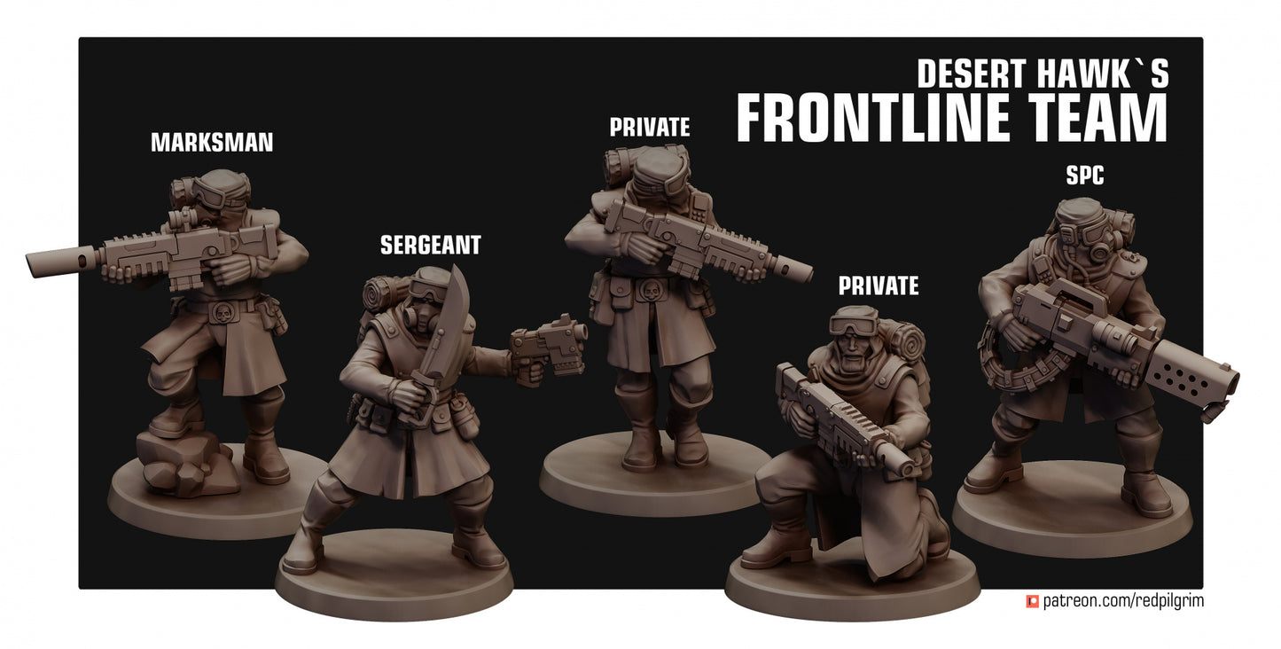 Desert Hawks Frontline Team (Set of 5)