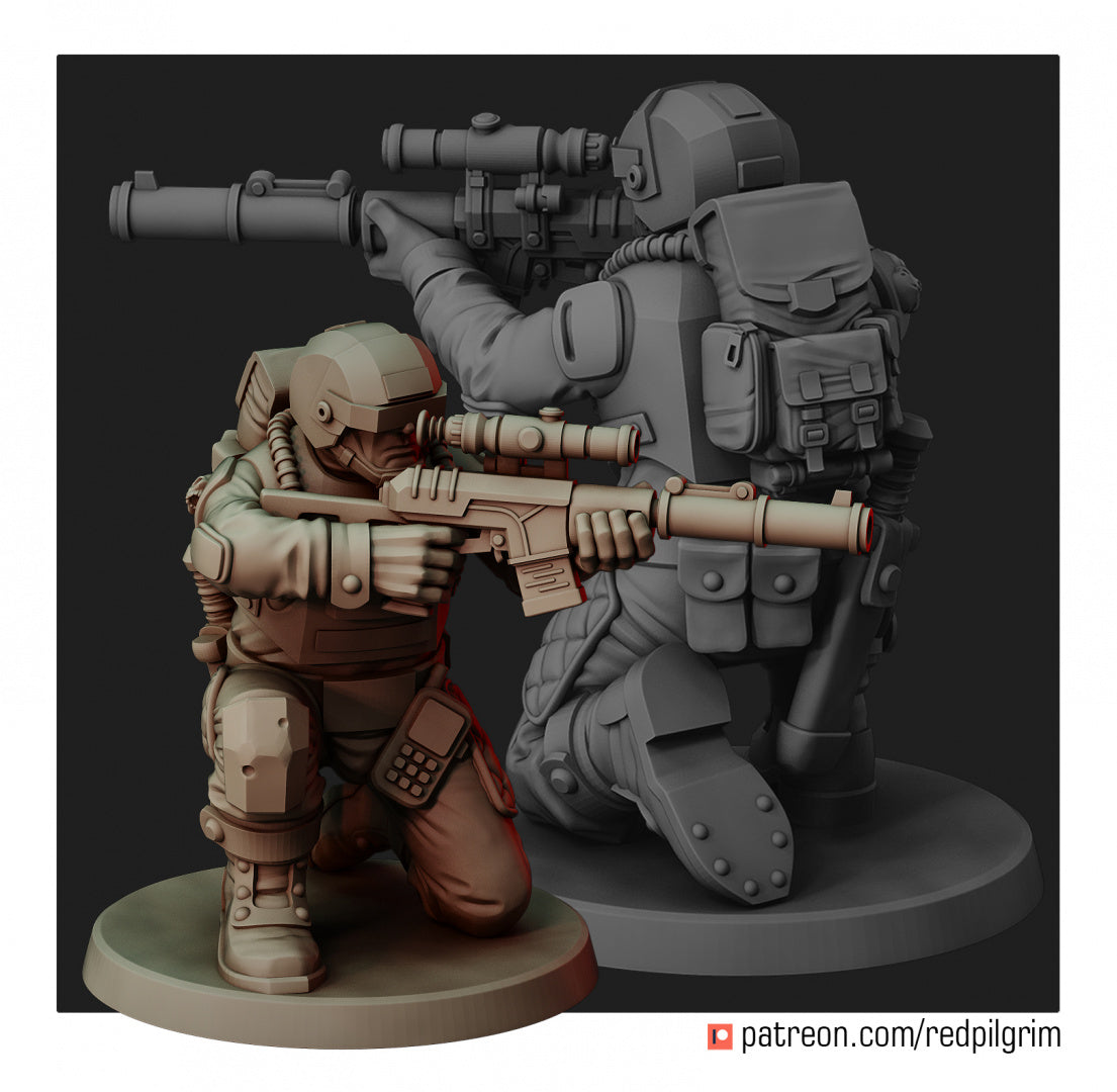 Airborn Sniper Team (3 Models)